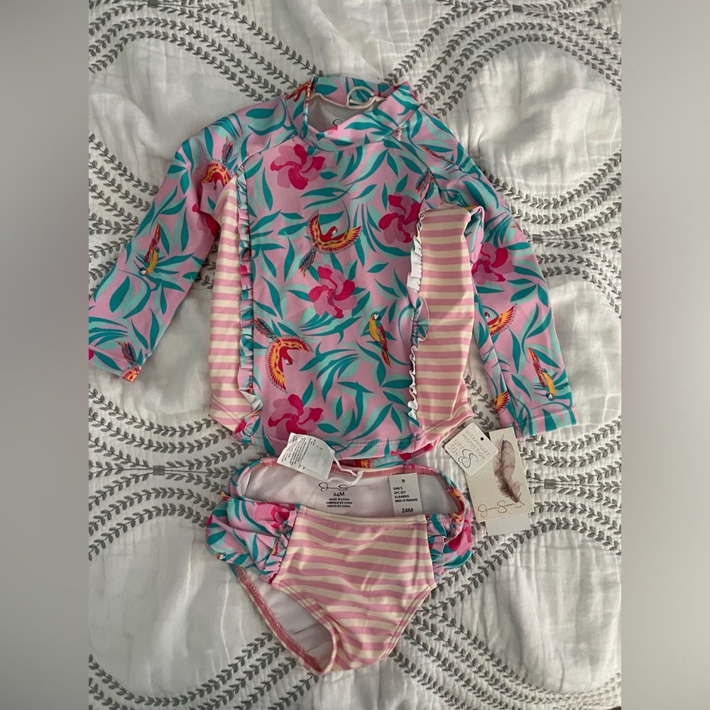 NWT Jessica Simpson Two Piece Swim Suit